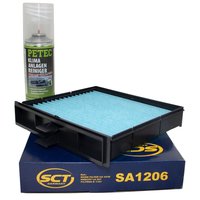 Cabin filter SCT SA1207 + cleaner air conditioning PETEC