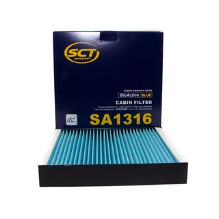 Cabin filter SCT SA1316 + cleaner air conditioning PETEC