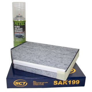 Cabin filter SCT SAK199 + cleaner air conditioning PETEC
