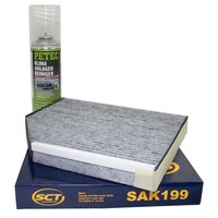 Innenraumfilter SAK199 + Klimaanlagen Reiniger 500 ml PETEC