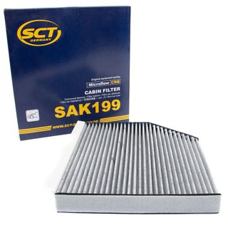 Cabin filter SCT SAK199 + cleaner air conditioning 520 ml MANNOL