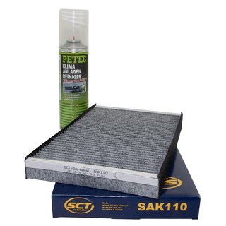 Cabin filter SCT SAK110 + cleaner air conditioning PETEC