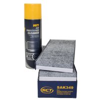 Cabin filter SCT SAK349 + cleaner air conditioning 520 ml...
