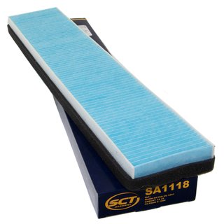 Cabin filter SCT SA1118 + cleaner air conditioning PETEC