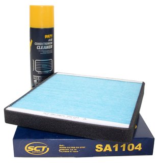 Cabin filter SCT SA1104 + cleaner air conditioning 520 ml MANNOL