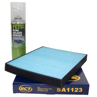 Cabin filter SCT SA1123 + cleaner air conditioning PETEC