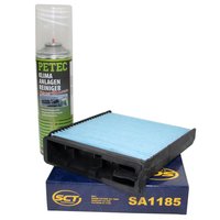 Cabin filter SCT SA1185 + cleaner air conditioning PETEC