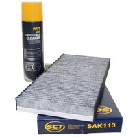 Innenraumfilter SAK113 + Klimaanlagen Reiniger 520 ml MANNOL