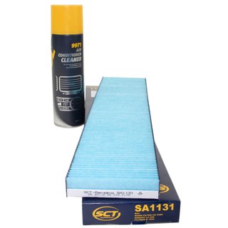 Cabin filter SCT SA1131 + cleaner air conditioning 520 ml MANNOL