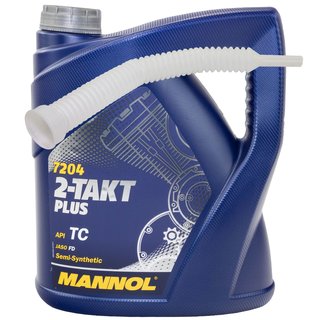 Engineoil mixture oil 2 stroke Plus MANNOL API TC 4 liters with Spout