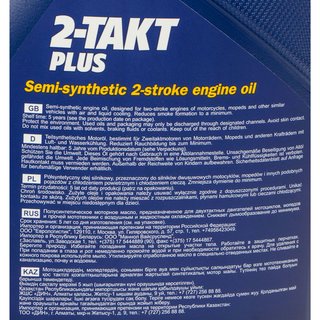 Engineoil mixture oil 2 stroke Plus MANNOL API TC 4 liters with Spout