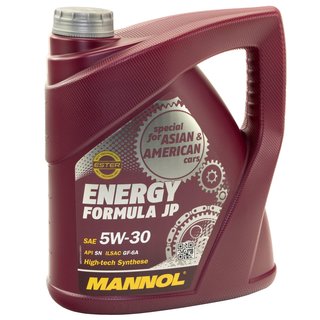Engineoil Engine oil MANNOL 5W30 Energy Formula JP API SN 4 X 4 liters