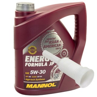 Engineoil Engine oil MANNOL 5W30 Energy Formula JP API SN 4 liters with spout