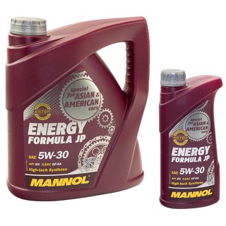 MANNOL Motoröl 5W30 Energy Formula 4 Liter + 1 Liter online im MV, 23,09 €