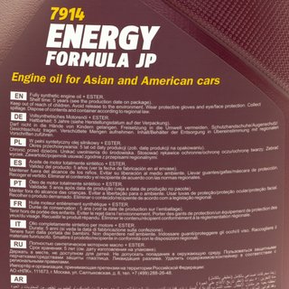 Motorl Motor l MANNOL 5W30 Energy Formula JP API SN 4 Liter + 1 Liter