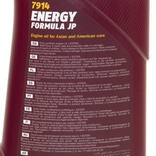 Engineoil Engine oil MANNOL 5W30 Energy Formula JP API SN 6 X 1 liters