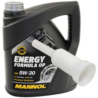 Engineoil Engine Oil MANNOL 5W30 OP API SN Plus 4 liters with spout