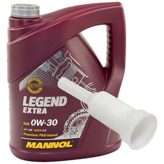 Engineoil Engine oil MANNOL Legend Extra 0W30 API SN 5 liters with spout