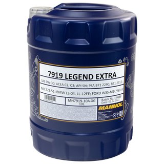 Engineoil Engine oil MANNOL Legend Extra 0W30 API SN 10 liters
