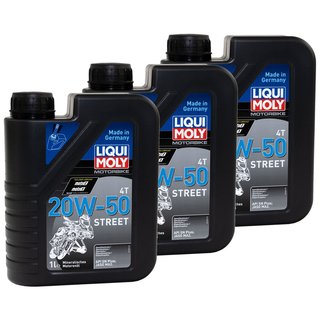 LIQUI MOLY Motoröl Street 20W-50 3 X 1 Liter online im MVH Shop k