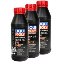 Forkoil Fork Oil LIQUI MOLY Motorbike 5W light 3 X 500 ml