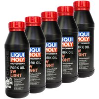 Forkoil Fork Oil LIQUI MOLY Motorbike 5W light 5 X 500 ml