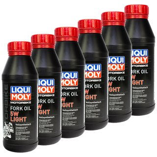 Forkoil Fork Oil LIQUI MOLY Motorbike 5W light 6 X 500 ml