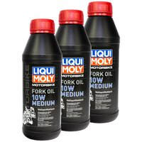 Forkoil Fork Oil LIQUI MOLY Motorbike 10W medium 3 X 500 ml