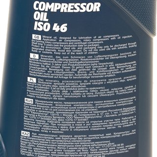 Compressoroil Compressor oil MANNOL ISO 46 6 X 1 liter