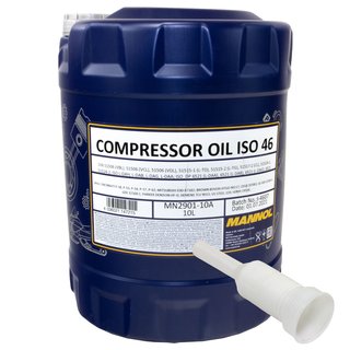 Compressoroil Compressor oil MANNOL ISO 46 10 liters with spout