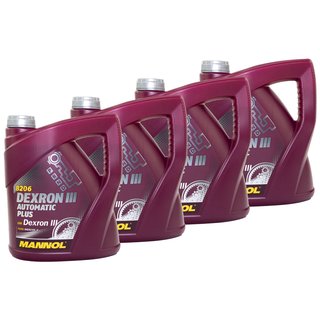 Gearoil Gear oil MANNOL Dexron III Automatic Plus 4 X 4 liters