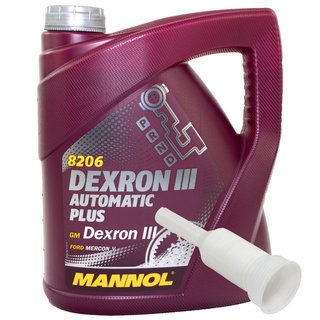 Gearoil Gear oil MANNOL Dexron III Automatic Plus 4 liters with spout