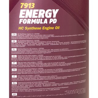 Motorl Motor l MANNOL Energy Formula PD 5W-40 API SN 4 X 5 Liter
