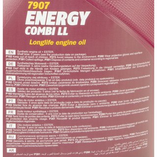 Engineoil Engine Oil MANNOL Energy Combi LL 5W-30 API SN 4 liters with spout