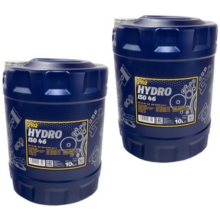 MANNOL Hydrauliköl Hydraulik Öl Hydro ISO 46 2X 10 Liter online i, 58,95 €
