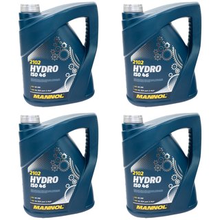 Hydraulicoil Hydraulic oil MANNOL Hydro ISO 46 4 X 5 liters