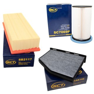 Inspectionpackage SCT Fuelfilter + Airfilter + Cabinfilter