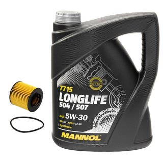 Engineoil set Longlife 5W30 API SN 5 liters + Oilfilter Febi 37441
