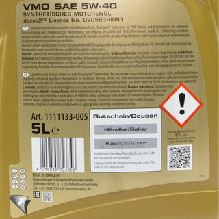 Engineoil set VMO SAE 5W-40 5 liters + Oilfilter Febi 38405