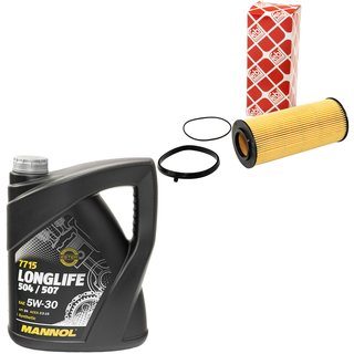 Engineoil set Longlife 5W30 API SN 5 liters + Oilfilter Febi 38405