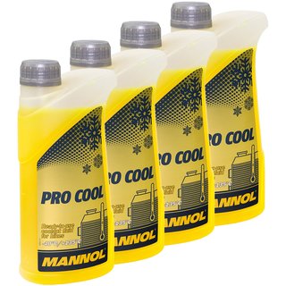 Khlerfrostschutz Khlmittel Fertiggemisch MANNOL Pro Cool 4 X 1 Liter