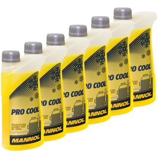 Khlerfrostschutz Khlmittel Fertiggemisch MANNOL Pro Cool 6 X 1 Liter