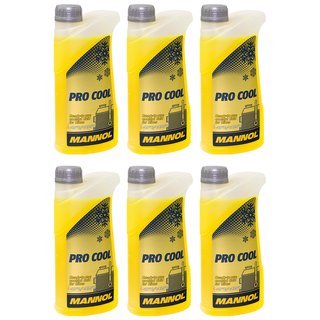 Khlerfrostschutz Khlmittel Fertiggemisch MANNOL Pro Cool 6 X 1 Liter