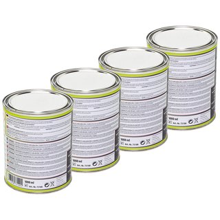 Underbodyprotection Bitumen black brushcan PETEC 4 X 1000 ml