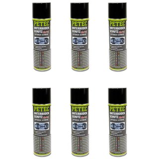 Unterbodenschutz Spray Bitumen schwarz PETEC 6 X 500 ml