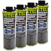 Steinschlag- & Unterbodenschutz schwarz PETEC 4 X 1000 ml