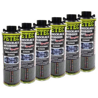 Stonechip and Underbodyprotection black PETEC 6 X 1000 ml