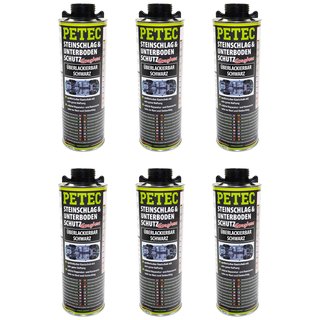Stonechip and Underbodyprotection black PETEC 6 X 1000 ml