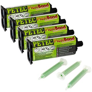 Klebstoff Kunststoffreparatur Plast Bond PETEC 4 X 50 ml