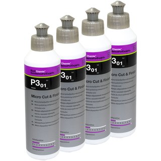 Micro Abrasive polish with Carnaubawax Cut & Finish P3.01 Koch Chemie 4 X 250 ml